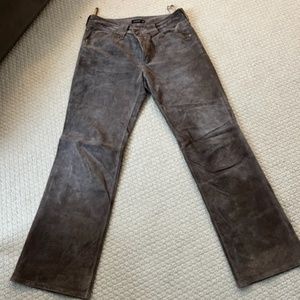 100% Leather, Brown Suede pants, Womyn, Size 10